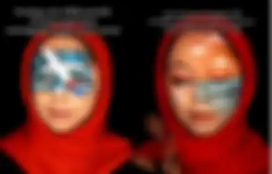 Bikin Terenyuh, Viral Video Perempuan Lukis Wajahnya Sesuai Keadaan Indonesia 2021, Mulai dari Pandemi Covid-19 Sampai Tenggelamnya KRI Nanggala 402