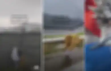Nekat Berlari Terjang Hujan Deras Pakai Mantol, Aksi Seorang Gadis Selamatkan Seekor Burung Nyangkut di Pagar Ini Banjir Pujian Netizen: Kasihan, Seperti Kesakitan Sekali