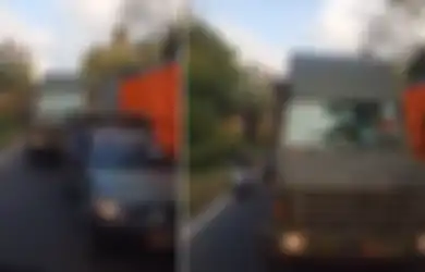 'Aku Nggak Bakal Minggir', Ucap Sopir Truk yang Tak Mau Berikan Jalan ke Rombongan Alutsista TNI, Sebenarnya Bagaimana Aturannya?