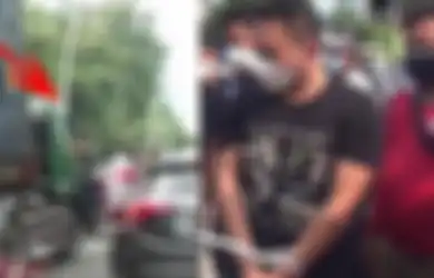 Tangannya yang Beringas Kini Tak Berdaya Terikat, Pengemudi Pajero yang Viral Aniaya Sopir Truk Kini Tertunduk Lesu Diciduk Polisi, Sok Jago Pakai Baju Tentara Ternyata Bukan Anggota TNI