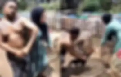 Lagi Enak-enak Main Ayam, Foto Tampang Pria Bertato Kicep Diseret Istri Berkerudung Viral, Netizen Terhibur: Hati Tetap Hello Kitty