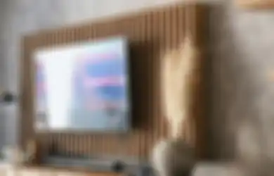 Estetik dengan Penggunaan Kayu Multipleks pada TV di Hunian Bergaya Skandinavia - Homuliving