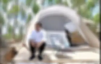 Foto Tenda Jokowi Dipenuhi Garam Demi Usir Ular Viral, Panji Petualang Ungkap Fakta Sebenarnya