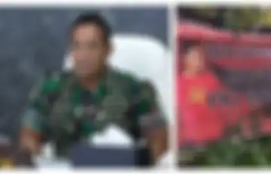 Viral Spanduk Jenderal Andika Perkasa Pakai Kaos Lambang PKI, Camat Tanah Abang Langsung Lapor Koramil, Begini Reaksi Polisi