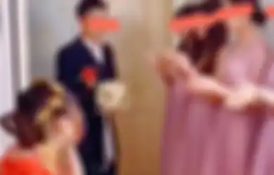Tampak Kikuk, Calon Pengantin Pria Dikerjai Mempelai Wanita di Hari Pernikahannya, Syok Lihat Jajaran Bridesmaid Ternyata Sosok yang Tak Disangka-sangka Ini!