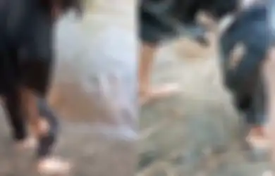 VIRAL Lagi Asyik Berenang Tiba-tiba Celana Kemasukan Ular, Pria Malah Santai Lakukan Hal Ini, Netizen Sampai Terheran-heran