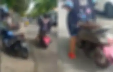 VIRAL Emak-emak Sengaja Tutupi Pelat Nomor Sepeda Motornya dengan CD Merah Jambu, Akui Cemas Jika Kena Tilang ETLE, Polisi: Kalau Taat Kenapa Takut?