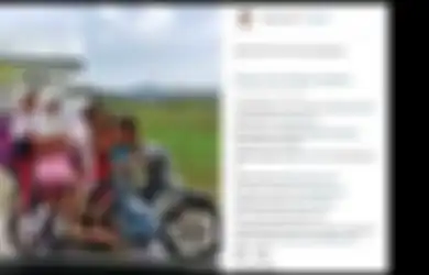 Melaju di Jalan, Satu Motor Dinaiki 6 Orang, Aksi Bocah-bocah Ini Bikin Netizen Geram, Warganet: Anaknya Siapa Ini?