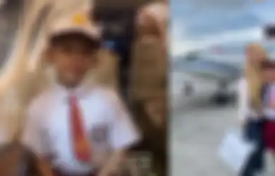 Takut Terlambat, Farel Prayoga Sampai Diantar ke Sekolah Naik Jet Pribadi Usai Manggung di Kalimatan, Intip Penampilannya Kenakan Seragam SD