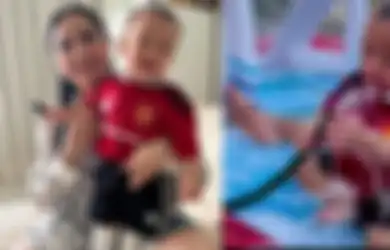 HEBOH Rayyanza Dituding Pakai Jersey Manchester United KW, Netizen Pasang Badan Bela Cipung