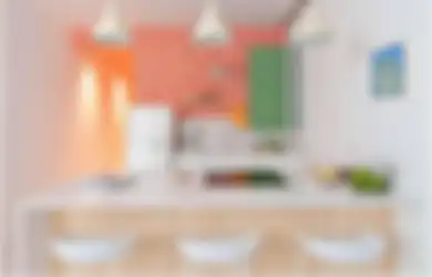Terkejut Foto Interior Dapur Mungil Jadi Begini, Rahasianya Padu Padan Warna Cat