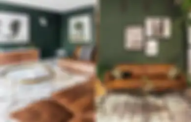 3 Foto Interior Kombinasi Warna Hijau Sage - Cokelat, Cek Tipsnya!
