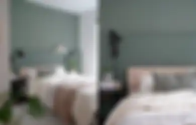 3 Potret Warna Hijau Sage pada Kamar Tidur Minimalis            