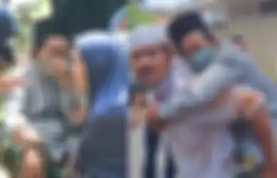 Adul Terkulai Lemas Pasca Pemakaman Ibunda, Tangisnya Pecah sampai Harus Dibopong Kerabat, Niat Umroh Bersama Batal
