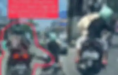 Oknum Anggota TNI Tampak Arogan, Tendang Ibu-ibu Pengendara Motor Bonceng Anaknya Hingga Hampir Terjatuh