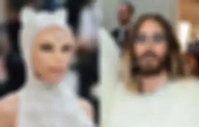 Jared Leto dan Doja Cat Cosplay Jadi Kucing Karl Lagerfeld di Met Gala 2023!