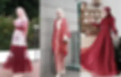 5 Outfit Hijab Merah Buat Kondangan, Beda dan Jadi Pusat Perhatian