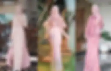 5 Outfit Dress Kondangan untuk Hijabers dengan Warna Pink Manis