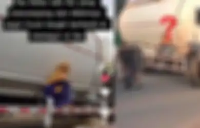 Video Ibu-ibu Santai Nebeng di Tangki Truk Viral di TikTok, Sopir Lakukan Ini Setelah Diperingatkan Pengendara