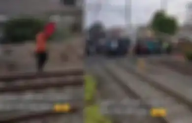 Viral di TikTok Aksi Penjaga Palang Pintu Kereta Api Selamatkan Para Pemotor, Dapat Donasi Malah Diberikan ke Anak Yatim