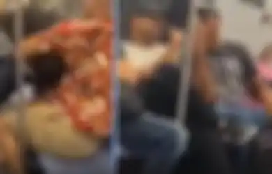 Viral di TikTok Aksi Brutal di Kereta, Pria Ini Hajar Penumpang Hanya Karena Tertidur di Bahunya hingga Jadi Buron
