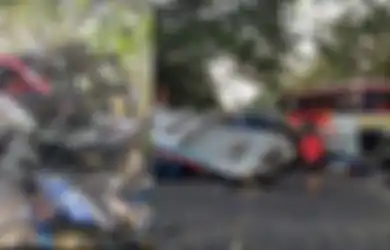 Adu Banteng Bus Sugeng Rahayu Vs Eka di Ngawi, Kerasnya Tabrakan Bikin Sopir Terlempar Keluar dan Kakinya Putus, 3 Orang Tewas