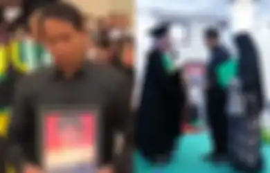 Putranya Tewas Kecelakaan Motor, Ayah Bawa Foto Wakili Wisuda di UNISA, Satu Gedung Banjir Air Mata