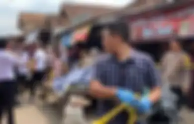 Pasar di Lampung Geger, Suami Nekat Tikam Pedagang Sayur yang Diduga Goda Istrinya 18 Kali hingga Tewas, Pelaku Lakukan Ini Saat Dicokok Polisi
