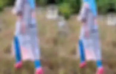 Viral Potret Wanita ke Kuburan Pakai Sepatu Hak Tinggi, Suami Minta Netizen Tak Hina Istrinya, Ini Alasannya