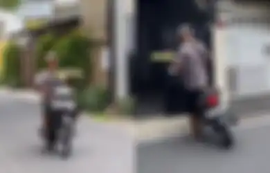 Skill Pedagang Mi Ayam di Surakarta Viral di TikTok, Santai Bawa Mangkok Pesanan Sambil Kendarai Motor