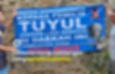 Viral di TikTok Warga Ciamis Pasang Spanduk Larang Tuyul Keluyuran, Ketua Karang Taruna Imbau: Tobatlah, Dosa Besar!
