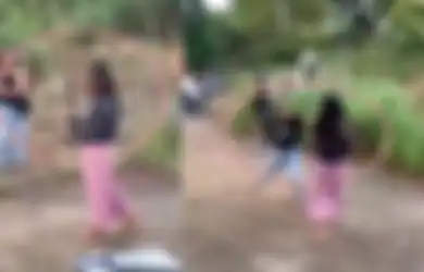 Bawa Pendukung dan Wasit, Viral 2 Remaja Duel Saling Tebas Pakai Celurit, Netizen Geram: Kenapa Gak Dicegah?