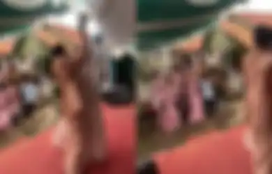 VIRAL di TikTok Pengantin Lempar Bunga Nyangkut di Tenda, Warganet: Tendanya yang Harus Nikah