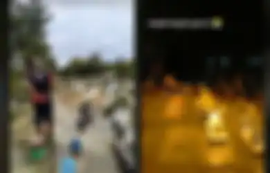 Mancing Ikan di Kuburan Saat Banjir, Aksi Pria di Grobogan Viral di TikTok, Santai Duduk di Nisan