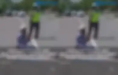 Tak Terima Ditilang, Pria Gelar Sajadah di Tengah Jalan Doakan Polisi Kena Azab, Videonya Viral di TikTok