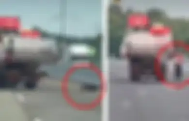Viral Detik-detik Sopir Jatuh Bangun Kejar Truk yang Jalan Sendiri di  Tol Kalikangkung Semarang, Berikut Penjelasan Polisi