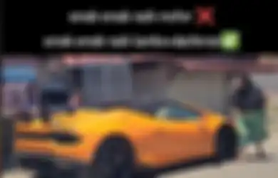 Santai Pakai Daster saat Naik Lamborghini, Aksi Wanita di Kandangan Kalsel Ini Langsung Viral di TikTok