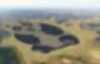 Jangan Terkecoh, Itu Bukan Panda Raksasa Melainkan Ladang Panel Surya di China