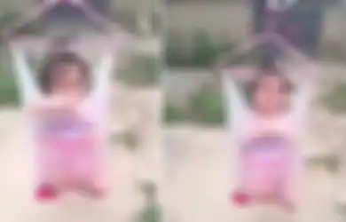 Teganya, Ibu Ini Mengeringkan Tubuh Anaknya Layaknya Menjemur Pakaian Basah!