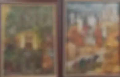 Lukisan Kontroversial 'Soeharto Semedi'  dan '7 Istri Diponegoro'  Muncul di Solo. Ini Kata Pelukisnya!