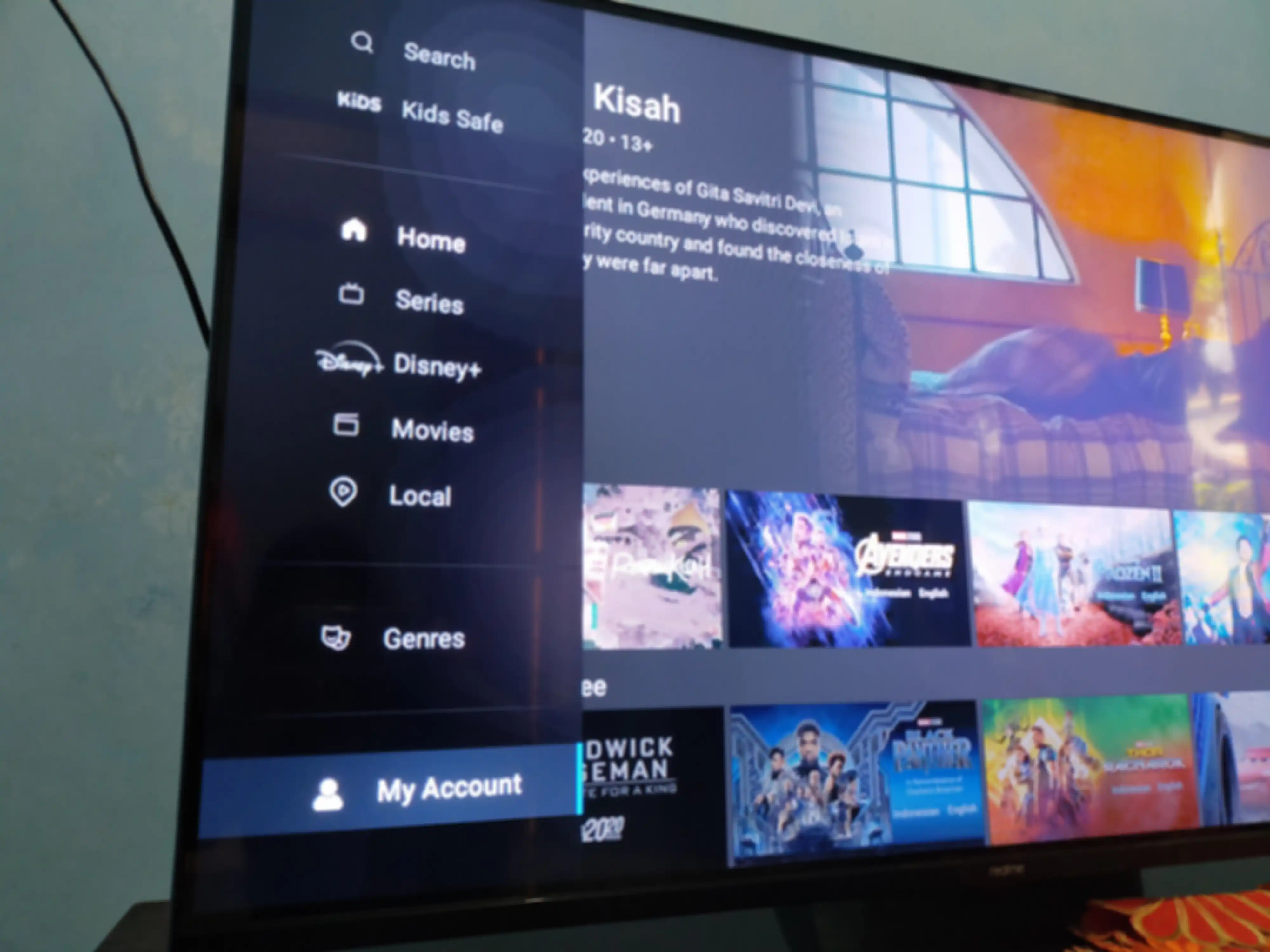My Account di aplikasi Disney+ Hotstar.