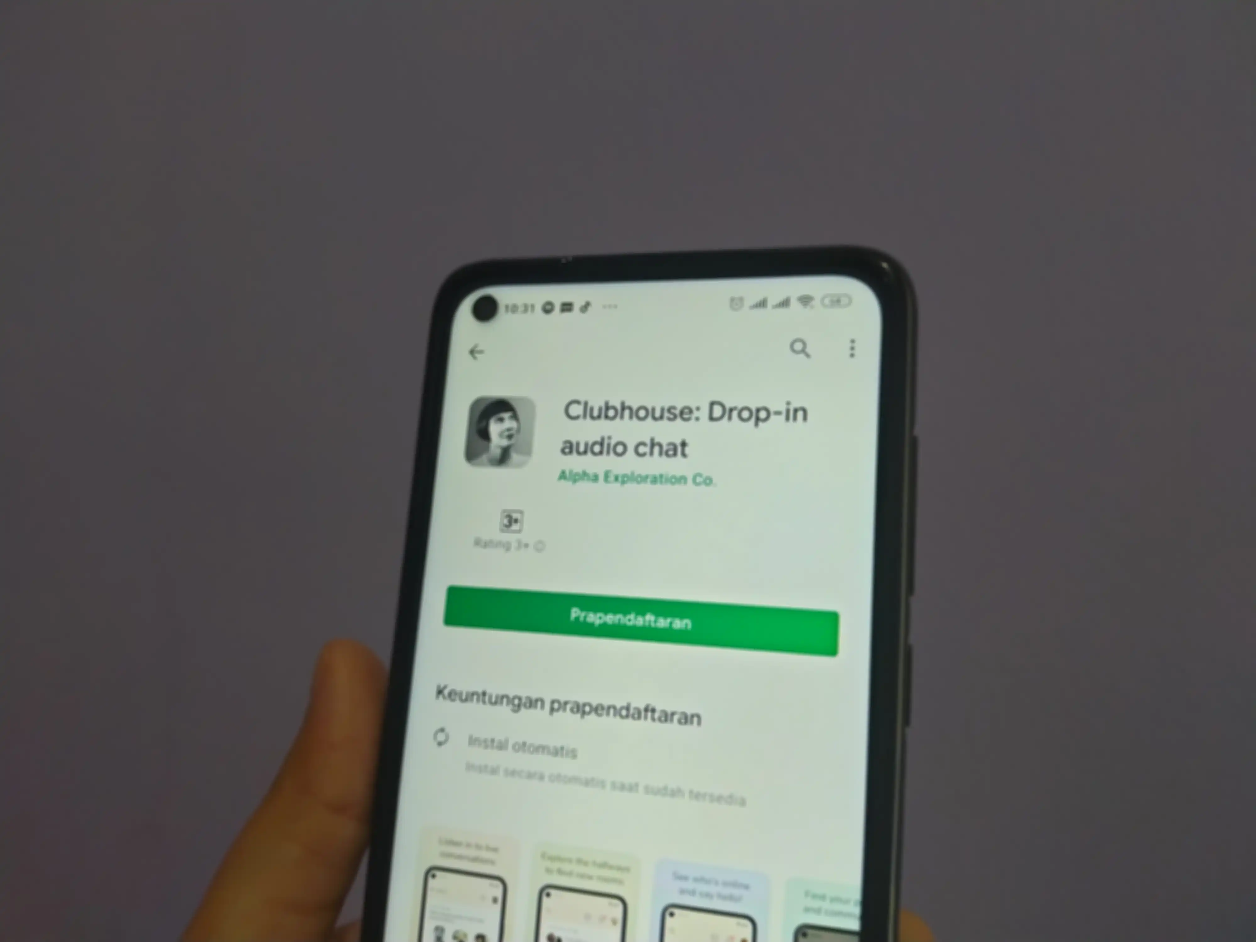 Aplikasi Clubhouse di PlayStore