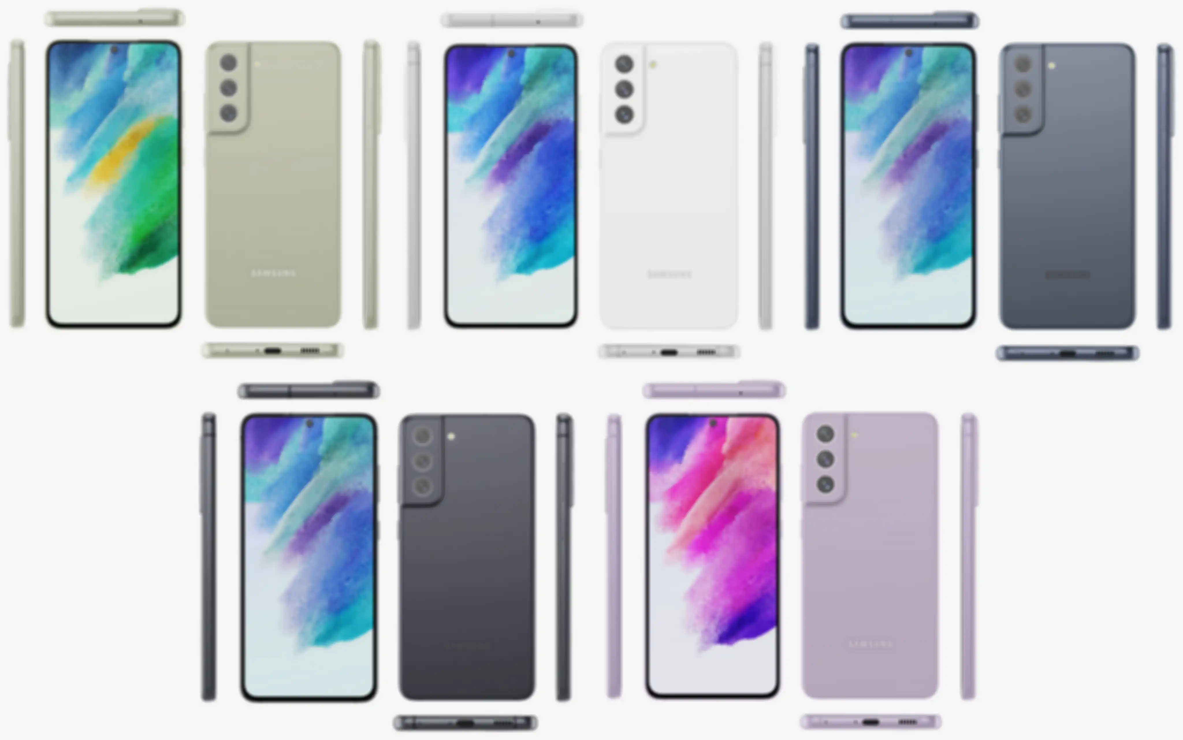 Bocoran 5 varian warna Samsung Galaxy S21 FE.