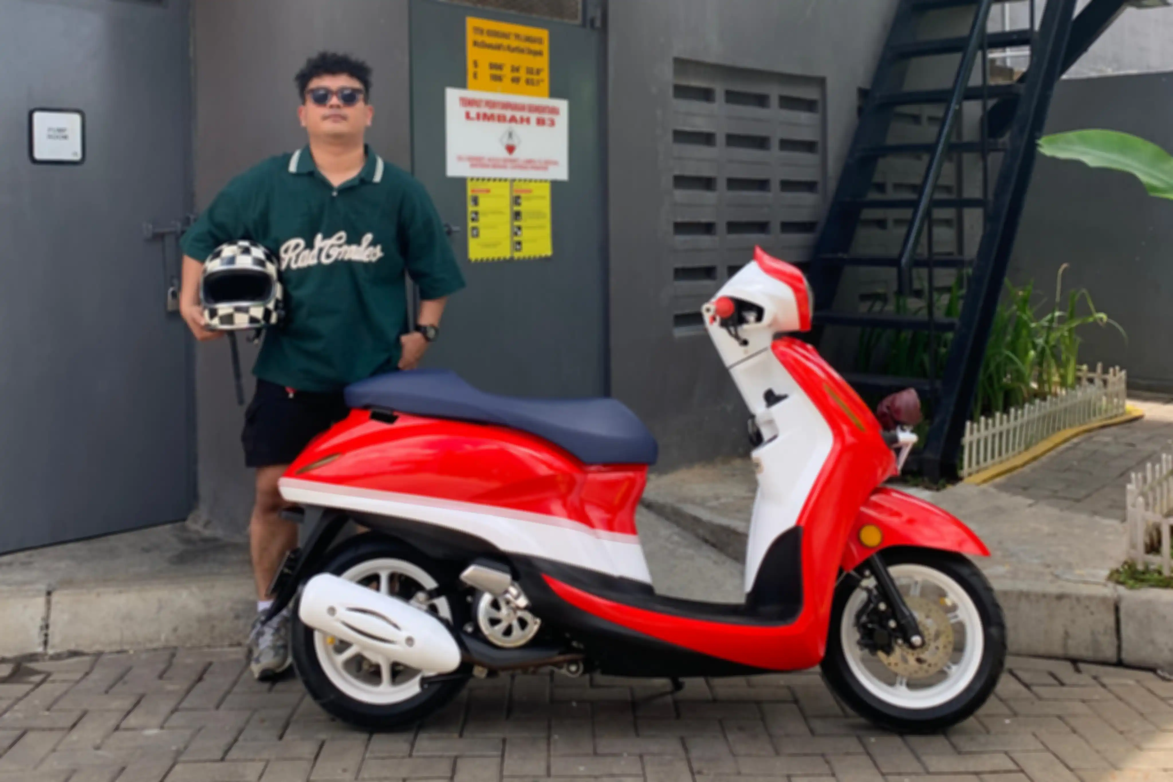 Modifikasi motor Yamaha Grand Filano milik Evan Pradana. 