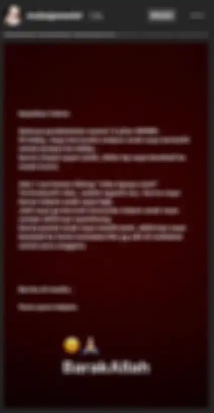 Postingan Mulan Jameela di Instastory
