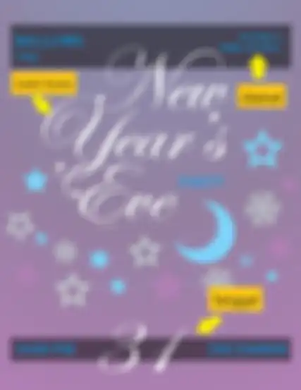 Template poster tahun baru di Microsoft Word