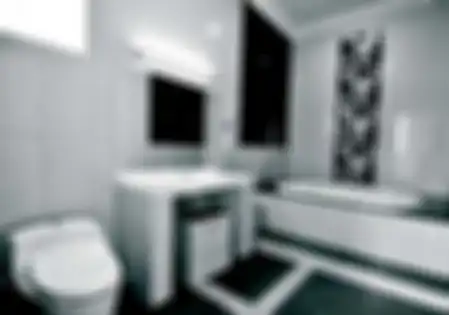Homogeneous tile digunakan sebagai aksen di dinding. 