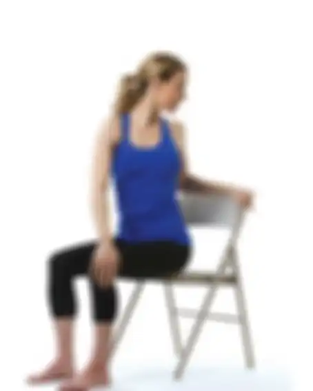 Gerakan spinal twist sambil duduk