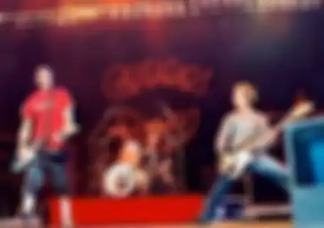 Blink-182 dan Green Day saat tampil bersama.
