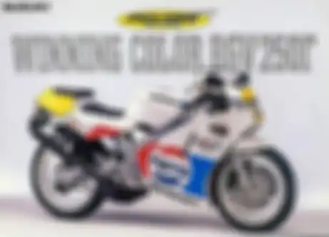 Suzuki RG250 dibalut livery Pepsi merupakan replika motor balap Suzuki RGV500 tunggangan Kevin Schwantz
